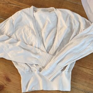 Lululemon Organic Cotton Cashmere Ribbed Waist Crossover Long Sleeve Sweater  8